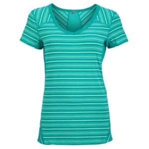 MARMOT Julia Green Striped Short Sleeve T-shirt